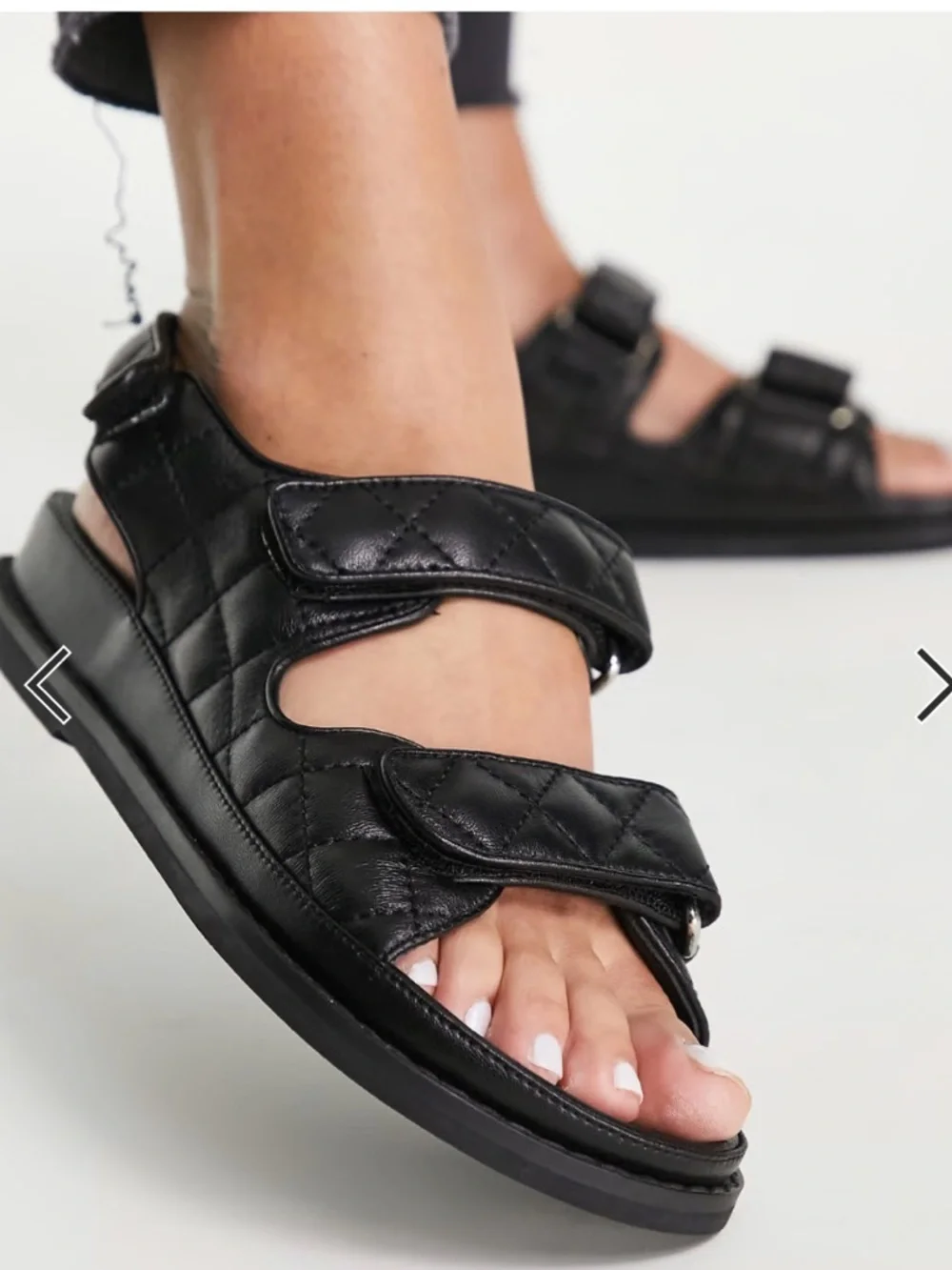 Tony Bianco Hiranni grandad sandals in black leather Size 39